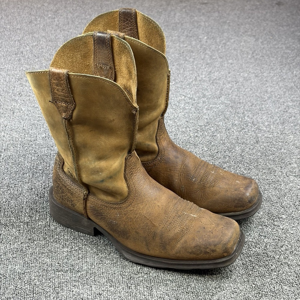 Ariat Rambler Recon Foothill Brown Leather Suede Western Cowboy Boots Mens 9.5D